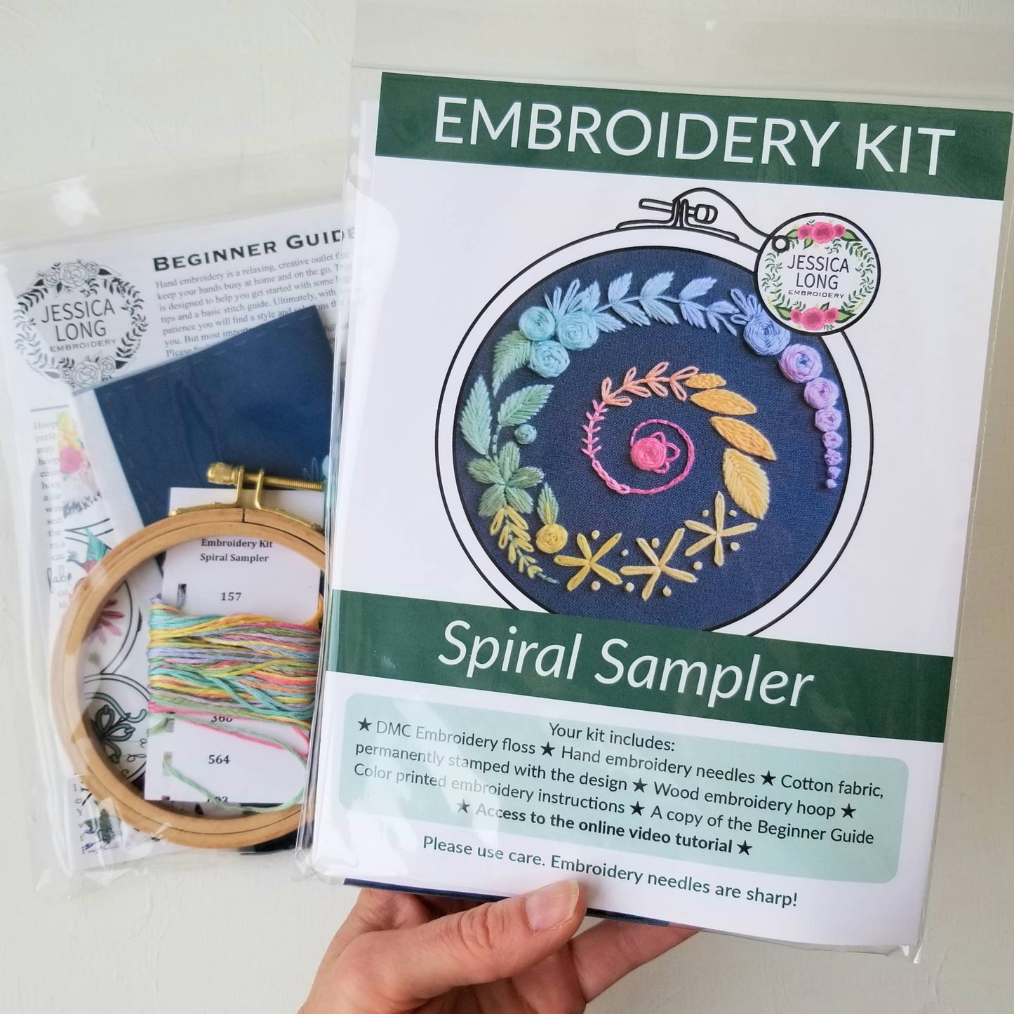 Embroidery Kit - Beginner Spiral Sampler