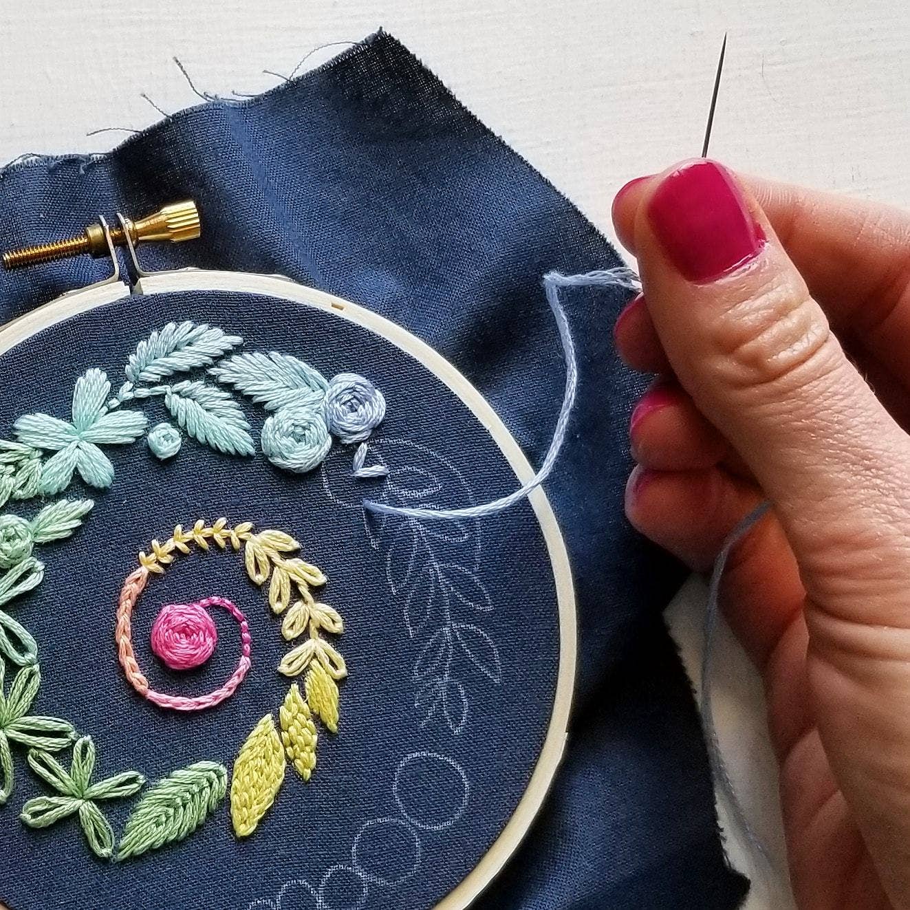 Embroidery Kit - Beginner Spiral Sampler