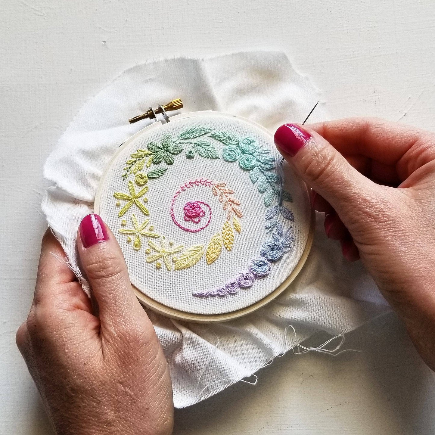 Embroidery Kit - Beginner Spiral Sampler