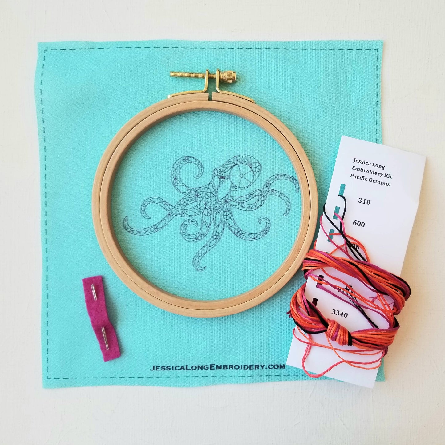 Embroidery Kit - Pacific Octopus