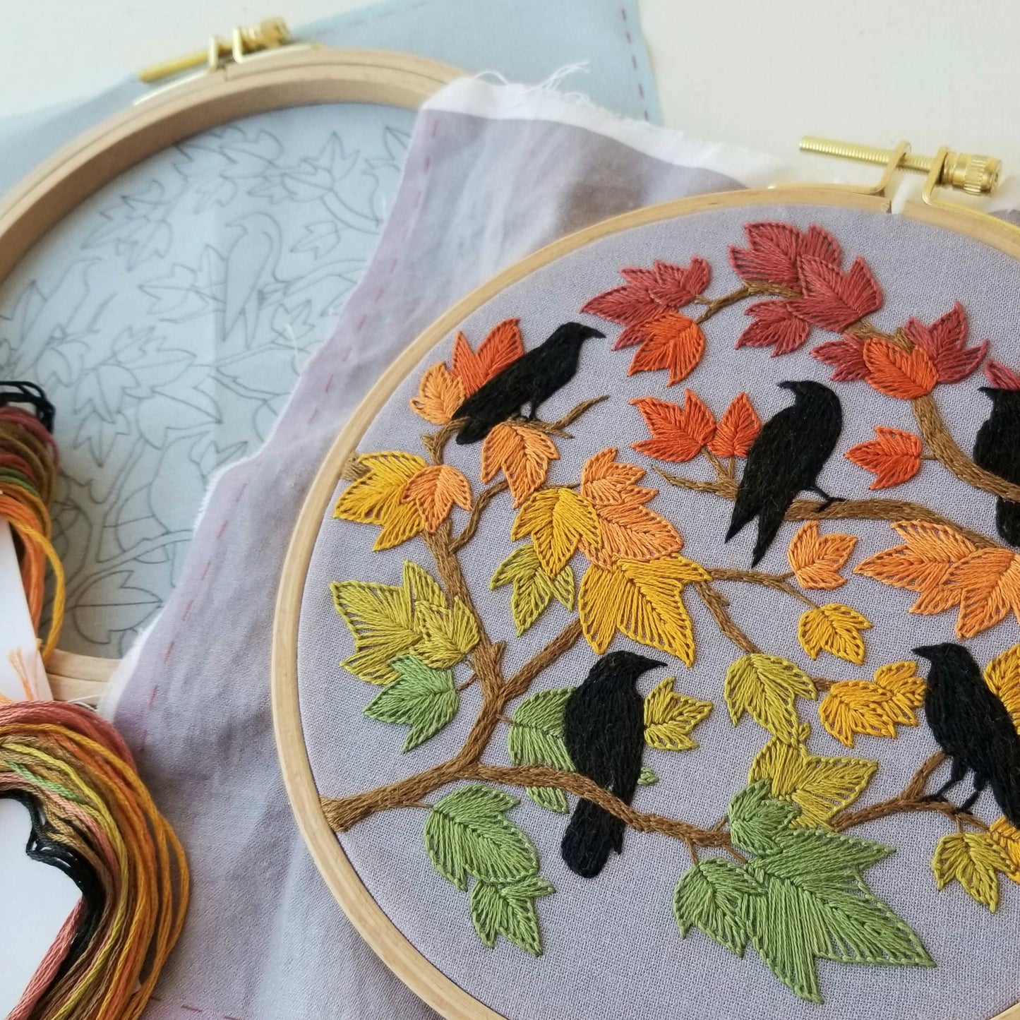 Embroidery Kit - Autumn Birds