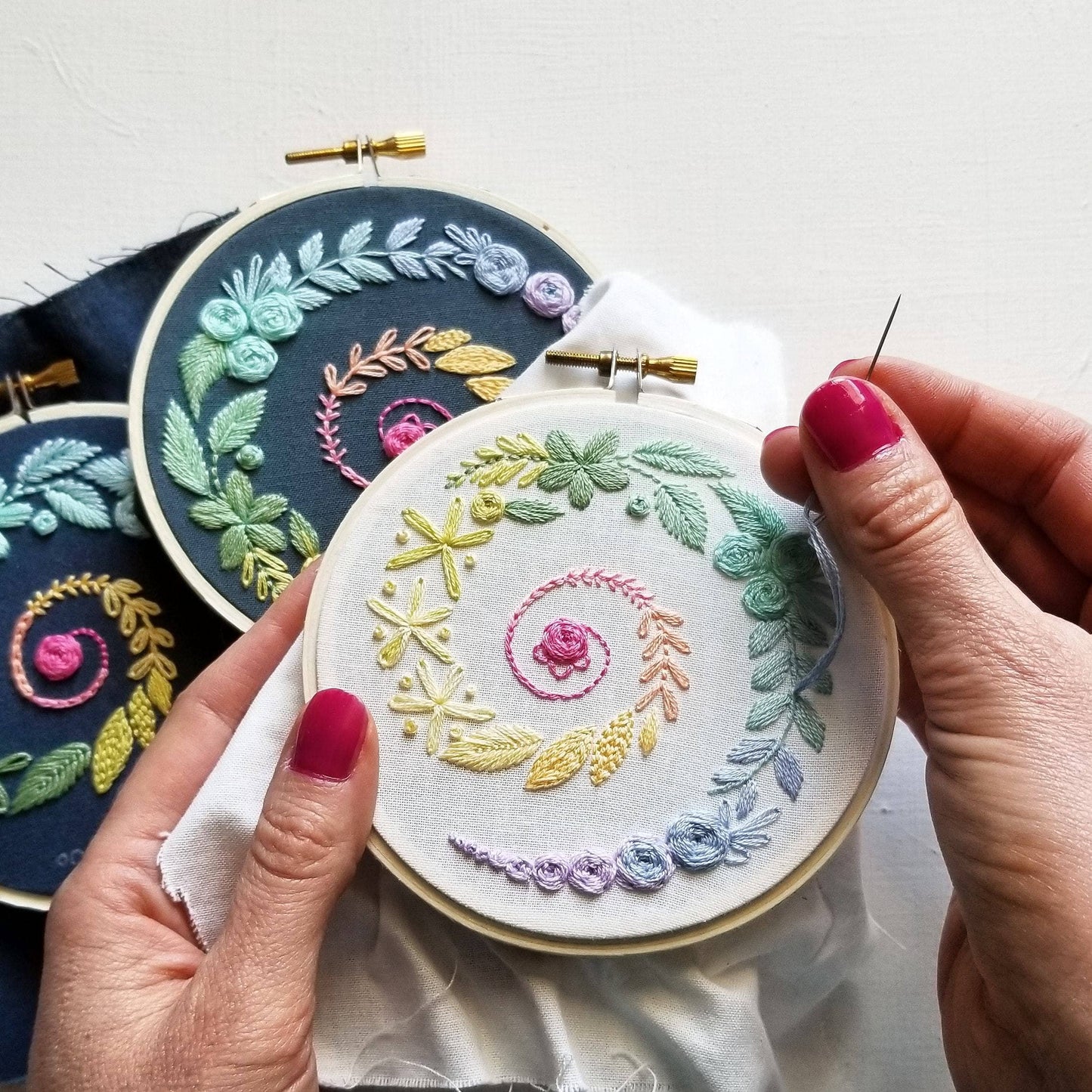 Embroidery Kit - Beginner Spiral Sampler