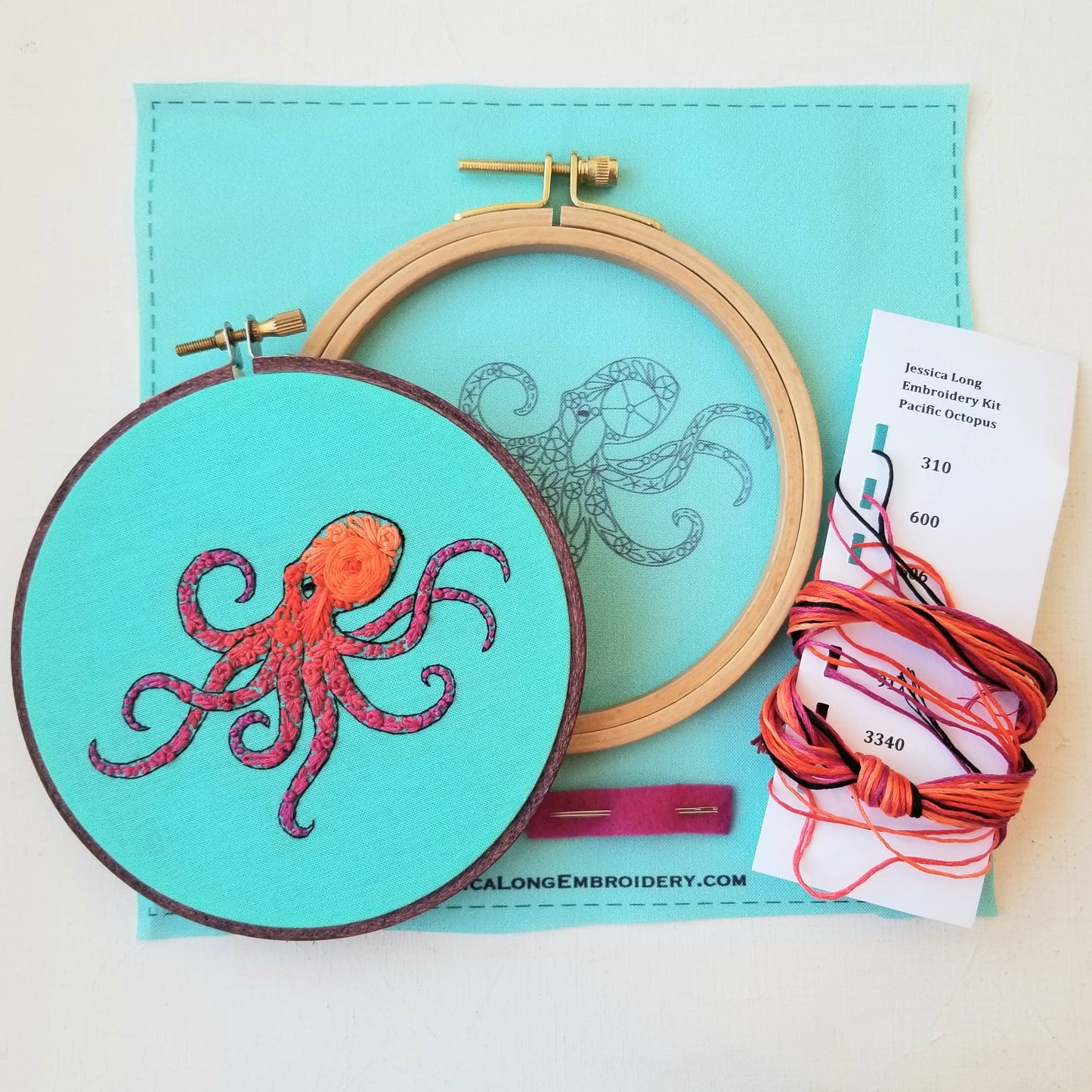 Embroidery Kit - Pacific Octopus