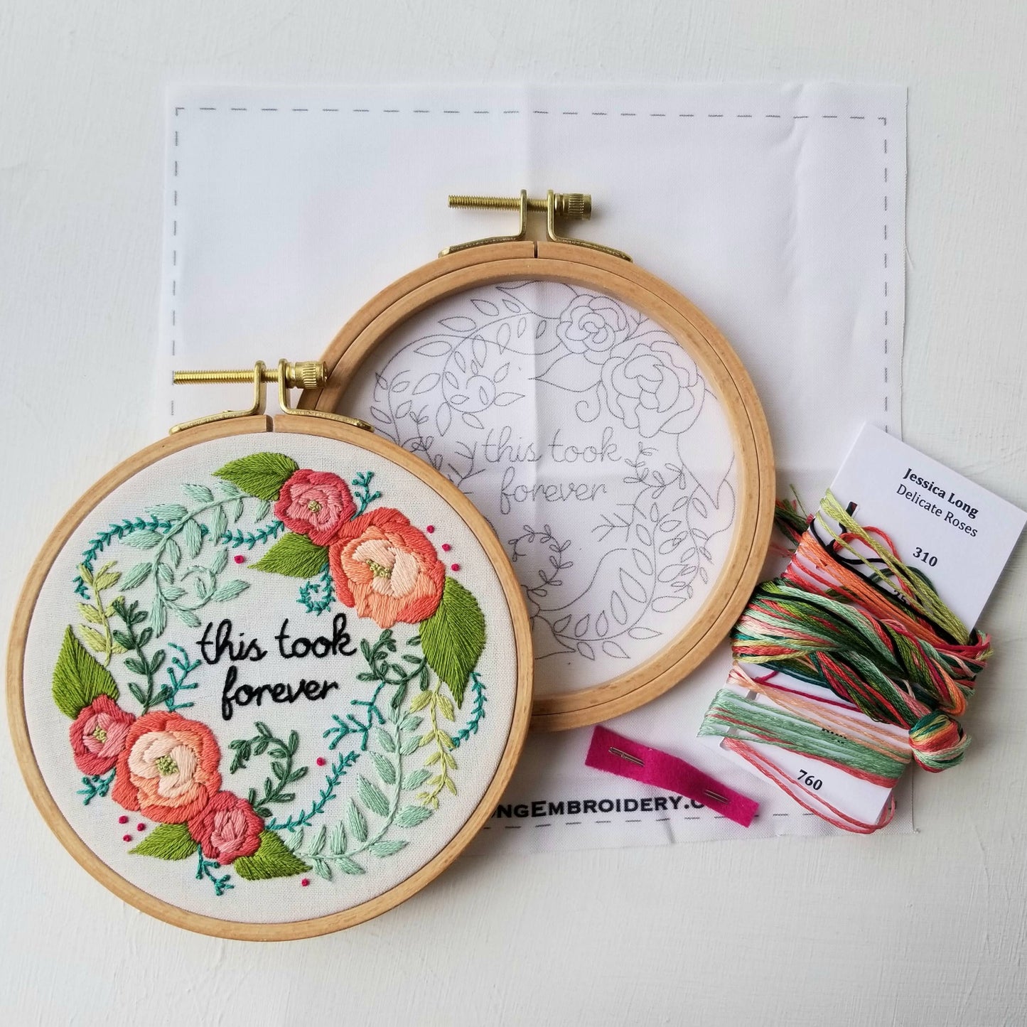 Embroidery Kit - Beginner Delicate Roses