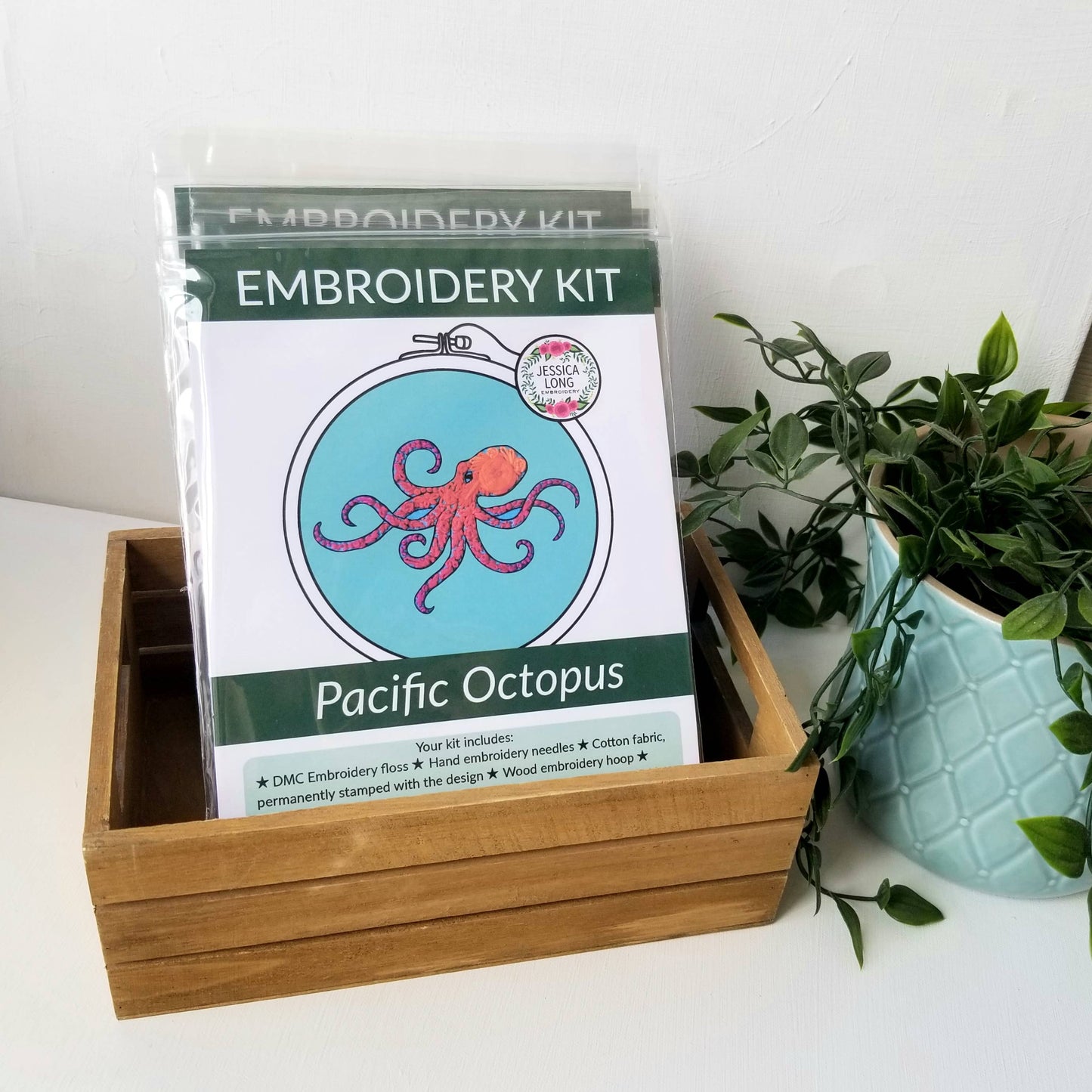 Embroidery Kit - Pacific Octopus