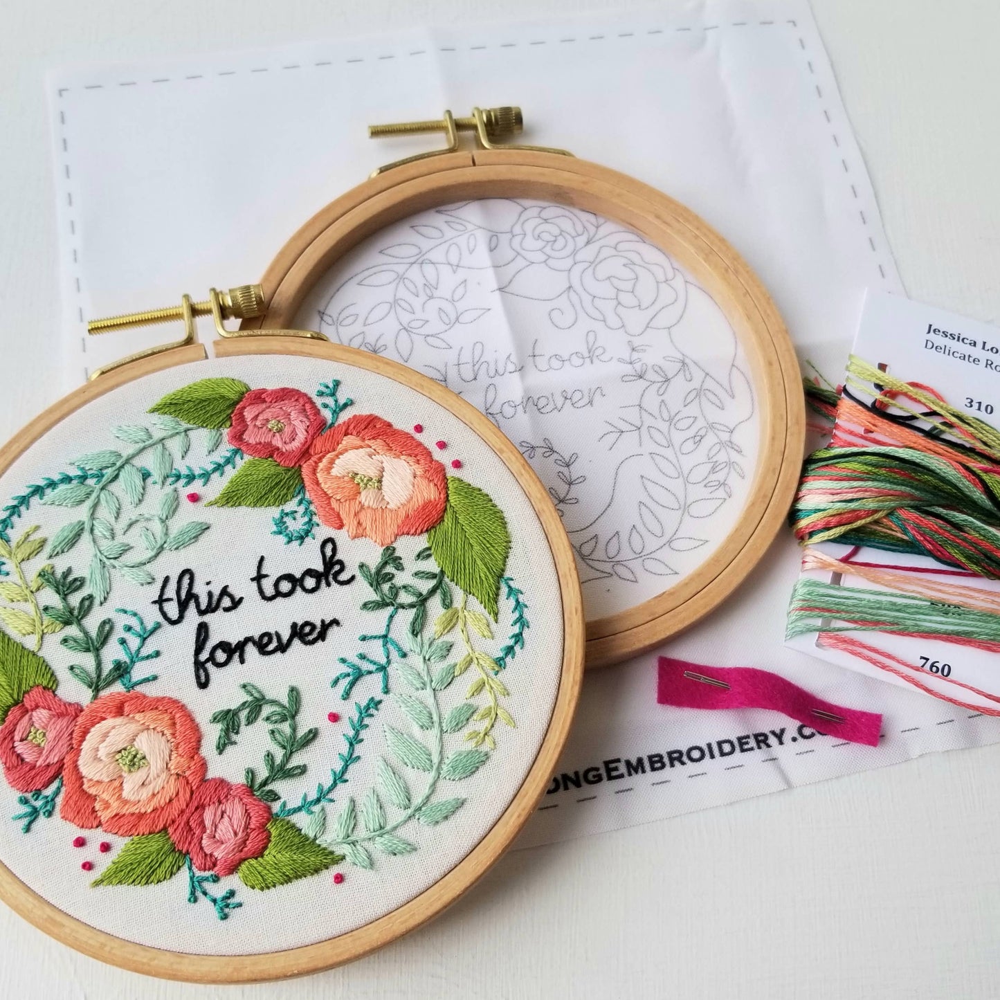 Embroidery Kit - Beginner Delicate Roses